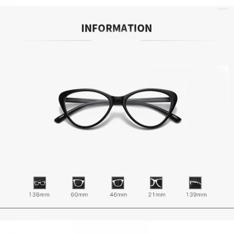 Cat Eye Sunglasses for Women Anti-Blue Light Fashion Retro Flat Frames Khaki