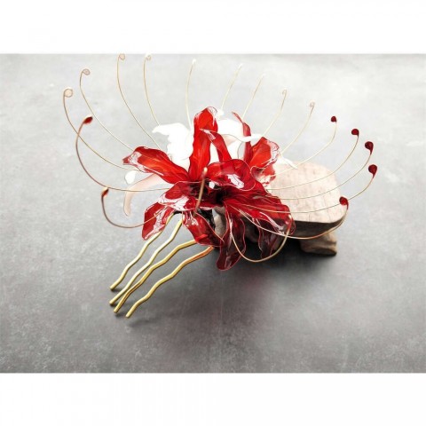 LALAVARA Handmade Floral Hanfu Hair Accessory - Women Girls Chinese Style Barrettes