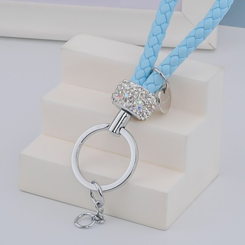 Kiy Designer Keychains Unisex High-Quality Stainless Steel Leather Keychain Accessories