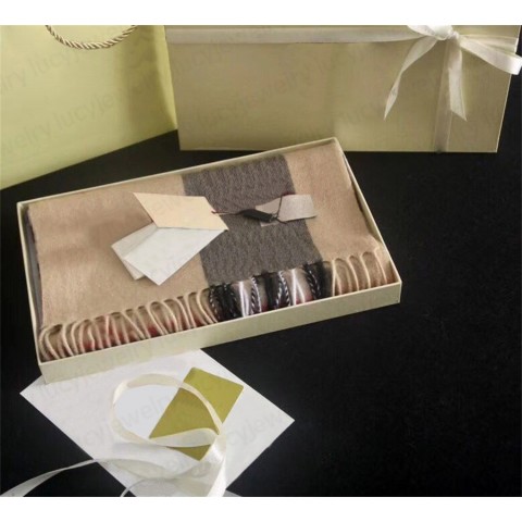 Luxury Cashmere Scarf for Unisex - Plaid Design, 8 Colors, Warm & Stylish