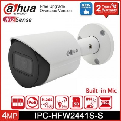 Dahua WizSense 4MP Bullet Security Camera with POE & 30m IR