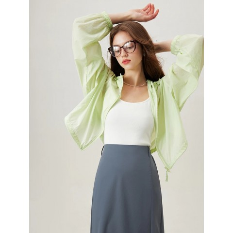 FSLE Women's Lightweight Asymmetric UV Protection Jacket