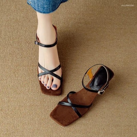 Women's 2025 Summer Sale Clear Heels Buckle Sandals
