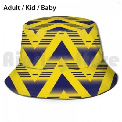 Beret Bucket Hats - Navy & Bruised Banana Yellow, Unisex Adult & Kids