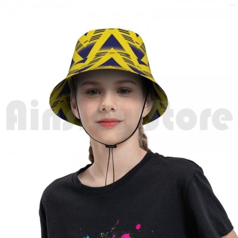 Beret Bucket Hats - Navy & Bruised Banana Yellow, Unisex Adult & Kids