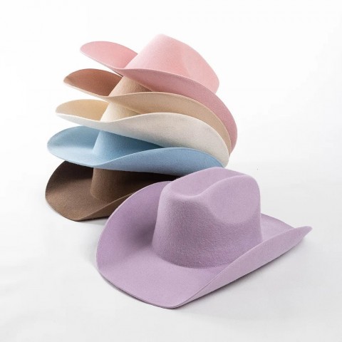 Stingy Brim Wool Fedora Hat for Women - Casual Autumn Western Cowboy Hat