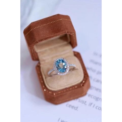 Sweet Sparkling Zircon Cluster Ring S925 Sterling Silver Valentine's Day Gift