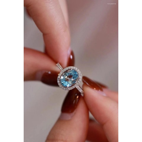Sweet Sparkling Zircon Cluster Ring S925 Sterling Silver Valentine's Day Gift