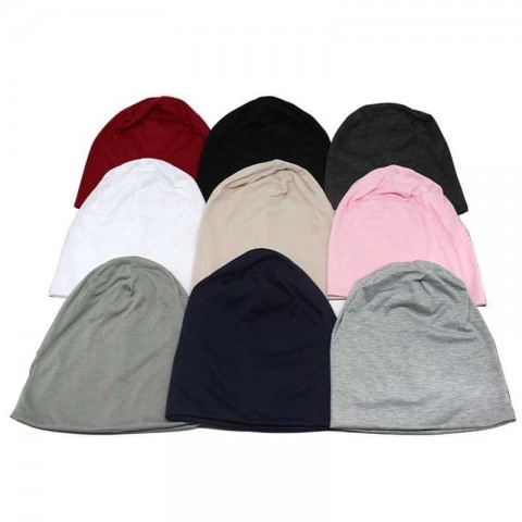 Plain Color Women's Beanie Hat - Slouchy Skullie for Casual Wear