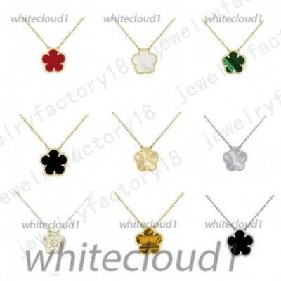 Luxury Four Leaf Clover Pendant Necklace, High-Quality 18K Gold Plated, Unisex Crystal Rhinestone Necklace