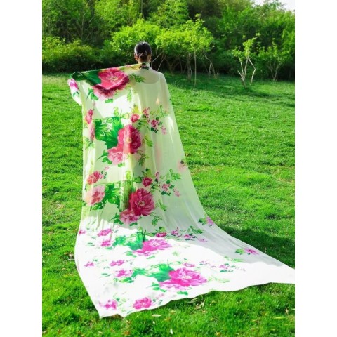 Luxury Women's Oversize Silk Scarf for Summer