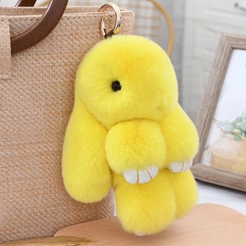 Rex Rabbit Leather Keychain for Boys - Classic Fashion Accessory 223