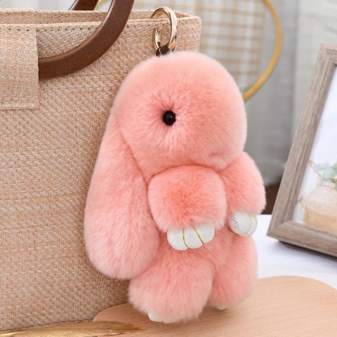 Rex Rabbit Leather Keychain for Boys - Classic Fashion Accessory 223