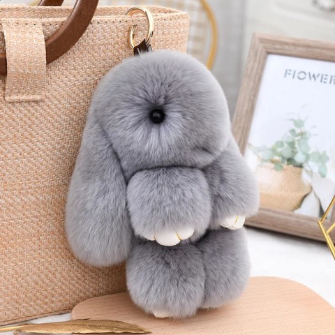 Rex Rabbit Leather Keychain for Boys - Classic Fashion Accessory 223