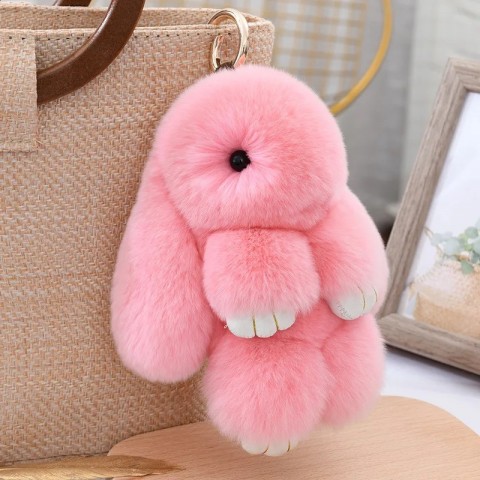 Rex Rabbit Leather Keychain for Boys - Classic Fashion Accessory 223