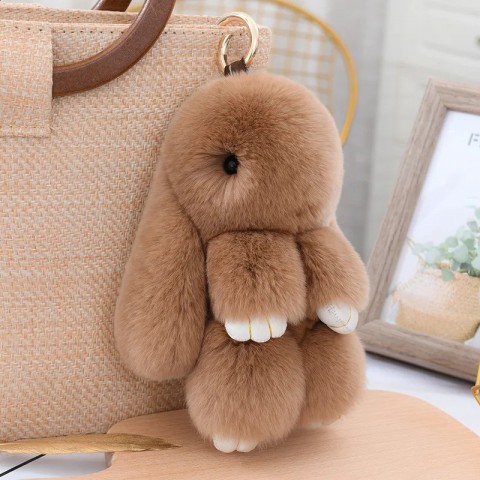 Rex Rabbit Leather Keychain for Boys - Classic Fashion Accessory 223