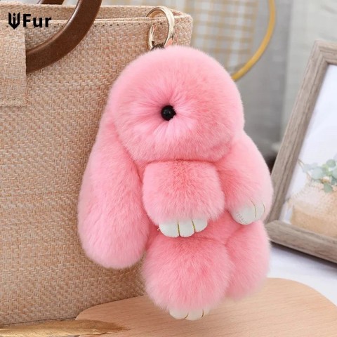 Rex Rabbit Leather Keychain for Boys - Classic Fashion Accessory 223