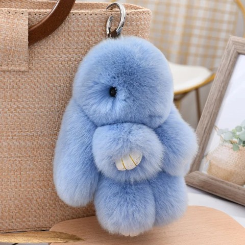 Rex Rabbit Leather Keychain for Boys - Classic Fashion Accessory 223