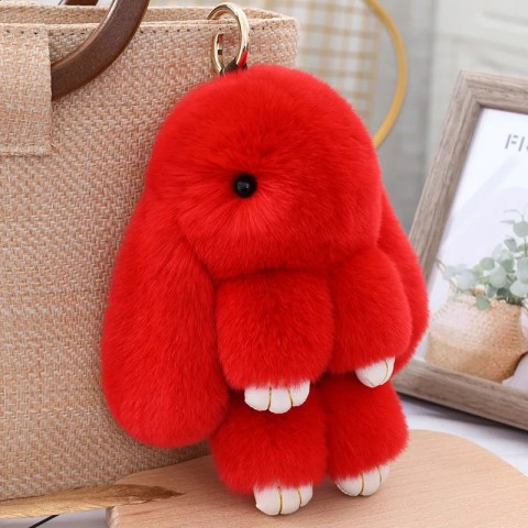 Rex Rabbit Leather Keychain for Boys - Classic Fashion Accessory 223