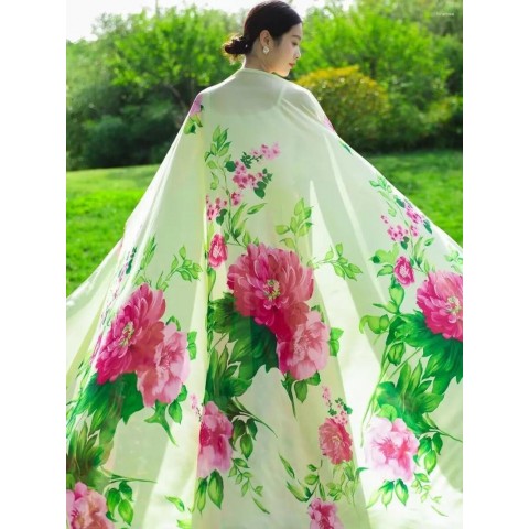 Luxury Women's Oversize Silk Scarf for Summer