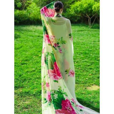 Luxury Women's Oversize Silk Scarf for Summer