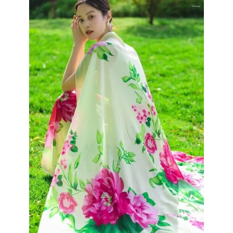 Luxury Women's Oversize Silk Scarf for Summer