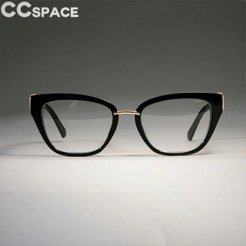 Cat Eye Wooden Frames with Rhinestone for Women, Green Geometric Style, Model 45605