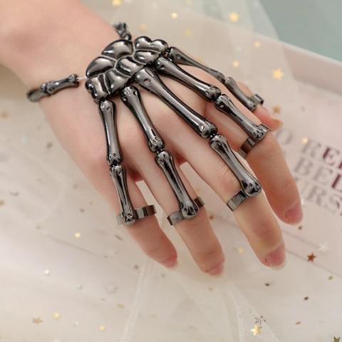 European American Halloween Punk Skeleton Bracelet for Women