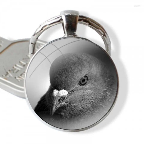 Vibin' Pidge Handcrafted Glass Keychain for Boys