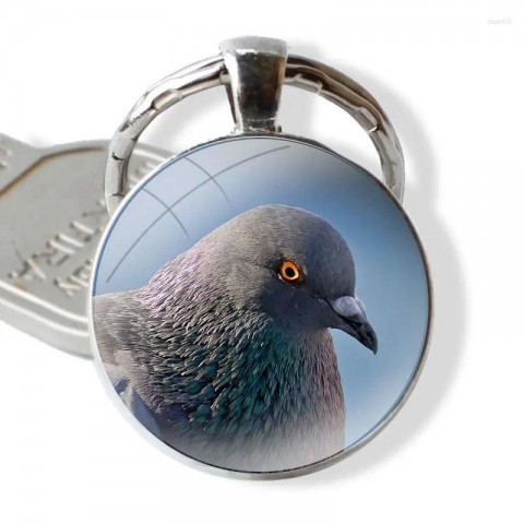 Vibin' Pidge Handcrafted Glass Keychain for Boys