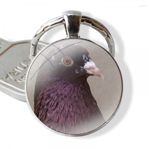 Vibin' Pidge Handcrafted Glass Keychain for Boys