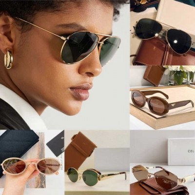 Designer Women's Arc de Triomphe Titanium Alloy Sunglasses with UV400 Protection