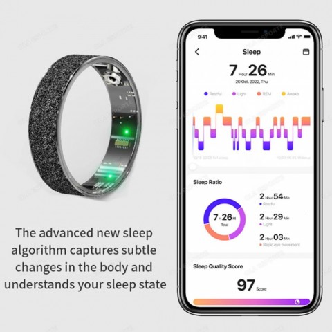 Smart Women's Health Ring for Xiaomi - HRV Monitor & Remote Control - Waterproof IP68