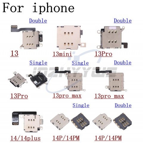 iPhone 13 Mini 14 Plus Pro Max SIM Card Slot Adapter Replacement Parts