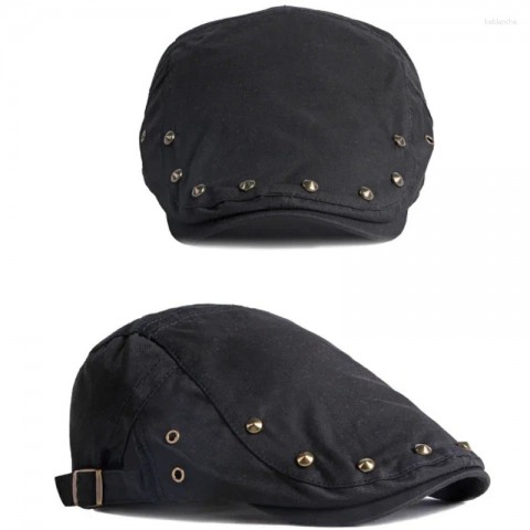Sboy Women's Fashion Cotton Beret with Studs