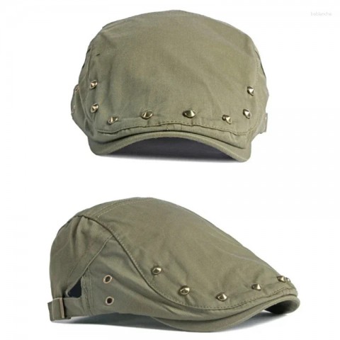 Sboy Women's Fashion Cotton Beret with Studs
