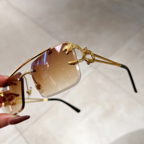 Vintage Oversized Square Sunglasses for Women with Gradient Yellow Alloy Frame