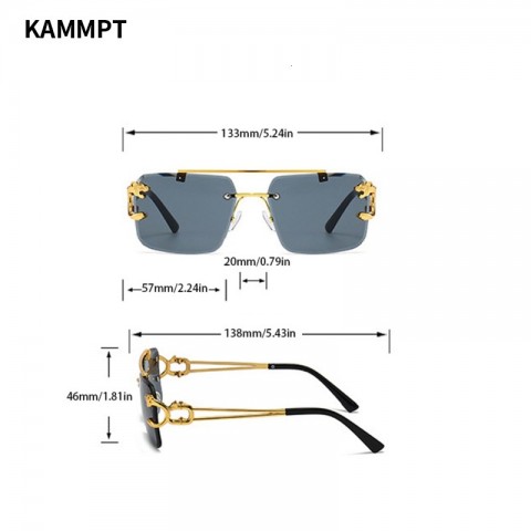 Vintage Oversized Square Sunglasses for Women with Gradient Yellow Alloy Frame