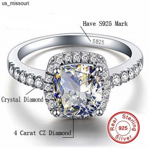 GALAXY Sterling Silver CZ Diamond Band Ring for Women Sizes US 5-12