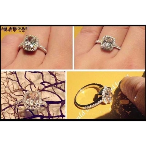 GALAXY Sterling Silver CZ Diamond Band Ring for Women Sizes US 5-12