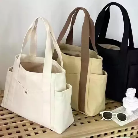 Eco-Friendly Canvas Tote Bag dh910320090 - Perfect for Work, College & Daily Commute