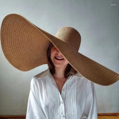 Wide Brim Sun Hat for Women - Super Large Brim with Curled Edge