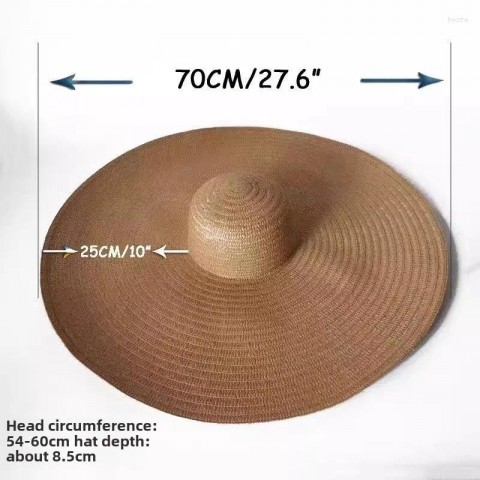 Wide Brim Sun Hat for Women - Super Large Brim with Curled Edge