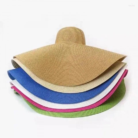 Wide Brim Sun Hat for Women - Super Large Brim with Curled Edge