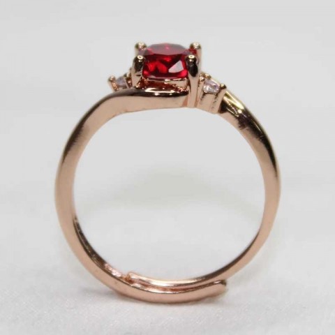 Elegant HuiSept 925 Silver Band Ring with Oval Ruby Zircon for Women