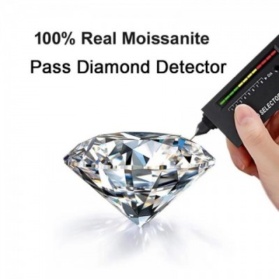 Stud Earrings 2ct Moissanite Sterling Silver for Unisex Anniversary Gift Q250102