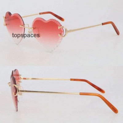 Luxury 18K Gold Frame Sunglasses for Men - UV400 Protection, Rimless Design, Mirrored Lenses