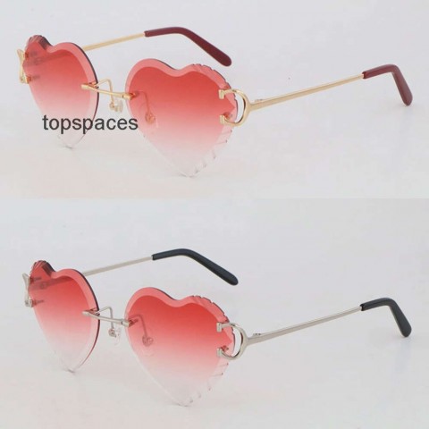 Luxury 18K Gold Frame Sunglasses for Men - UV400 Protection, Rimless Design, Mirrored Lenses