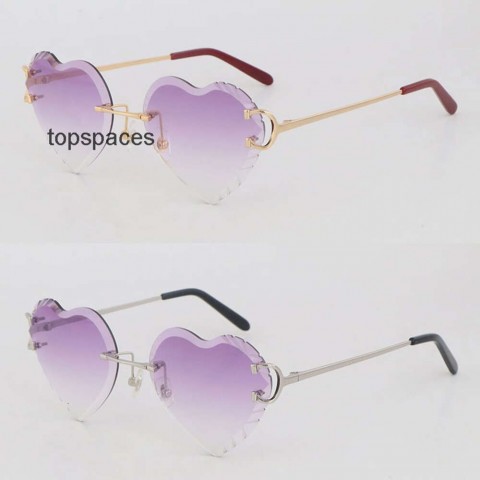 Luxury 18K Gold Frame Sunglasses for Men - UV400 Protection, Rimless Design, Mirrored Lenses