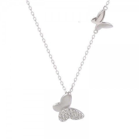 Sparkle Butterfly Dia Inlaid Necklace for Women